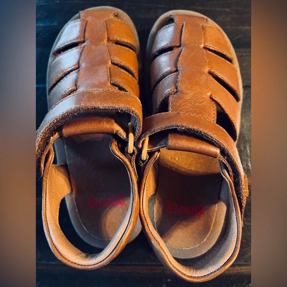 Camper Tan Kids Sandals 10.5 - Picture 5 of 10